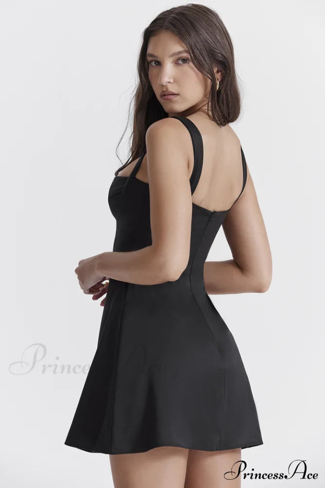 Cane Black Stylish Mini Dress - Image 5