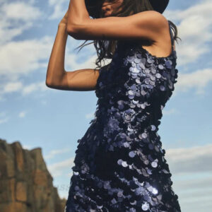 Giselle Disc Stylish Sequin Mini Dress