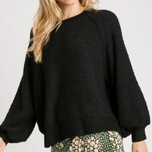 Umgee Round Neck Long Sleeve Sweater