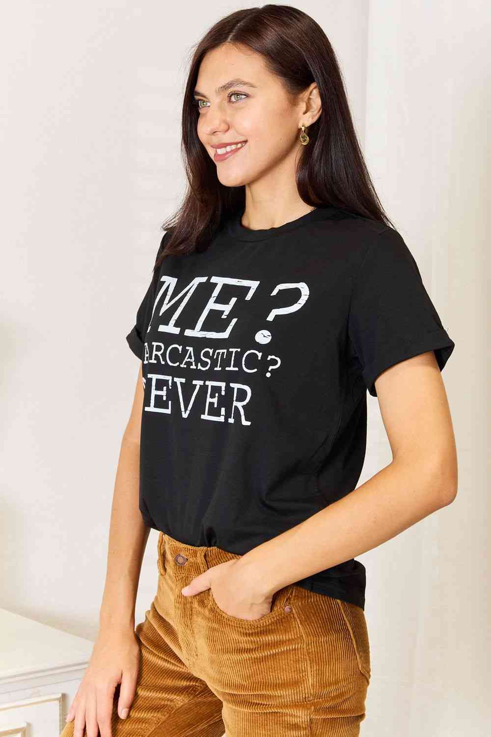Simply Love Letter Graphic Round Neck T-Shirt - Image 3